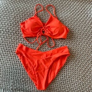 NWOT Vibrant Orange Bikini Set NEW NEVER WORN